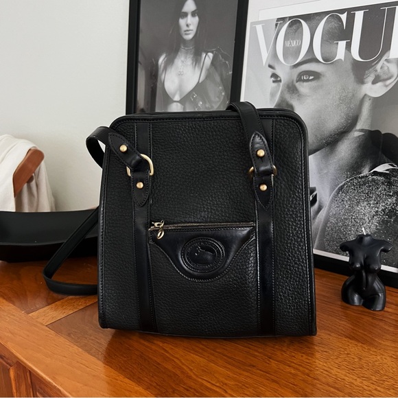 VINTAGE DOONEY AND BOURKE RESTORED BLACK LEATHER COLLECTORS BAG - Picture 12 of 12